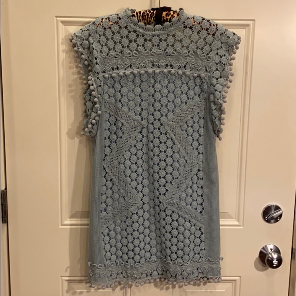Baby blue crochet dress!